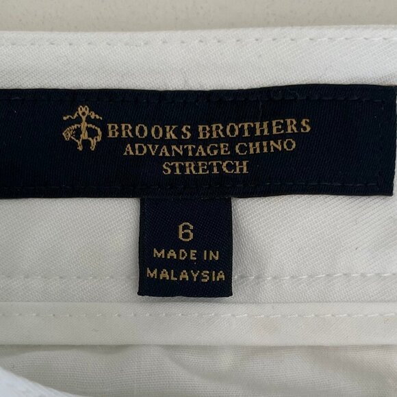 Brooks Brothers Advantage Chino Stretch 4 Pocket Mid Rise Pants White Sz 6 NWOT - Picture 9 of 11